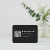 Aangepaste QR-code & Bewerkbare Retro-Moderne Teks Informatiekaartje (Staand voorkant)