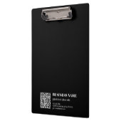 Aangepaste QR-code & Bewerkbare Retro-Moderne Teks Klembord (Links)