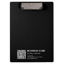 Aangepaste QR-code & Bewerkbare Retro-Moderne Teks Klembord