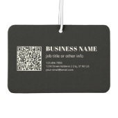 Aangepaste QR-code & Bewerkbare Retro-Moderne Teks Luchtverfrisser (Achterkant)