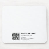 Aangepaste QR-code & Bewerkbare Retro-Moderne Teks Muismat (Voorkant)