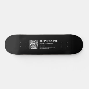 Aangepaste QR-code & Bewerkbare Retro-Moderne Teks Persoonlijk Skateboard