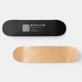 Aangepaste QR-code & Bewerkbare Retro-Moderne Teks Persoonlijk Skateboard (Horizontaal)