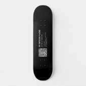 Aangepaste QR-code & Bewerkbare Retro-Moderne Teks Persoonlijk Skateboard (Voorkant)