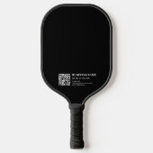 Aangepaste QR-code & Bewerkbare Retro-Moderne Teks Pickleball Paddle (Voorkant)