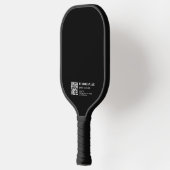 Aangepaste QR-code & Bewerkbare Retro-Moderne Teks Pickleball Paddle (Links)