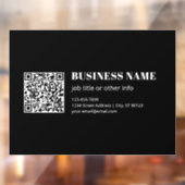 Aangepaste QR-code & Bewerkbare Retro-Moderne Teks Raamsticker (Vel 2)