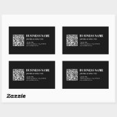 Aangepaste QR-code & Bewerkbare Retro-Moderne Teks Rechthoekige Sticker (Vel)