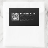 Aangepaste QR-code & Bewerkbare Retro-Moderne Teks Rechthoekige Sticker (Tas)