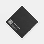 Aangepaste QR-code & Bewerkbare Retro-Moderne Teks Servet (Hoek)