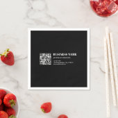 Aangepaste QR-code & Bewerkbare Retro-Moderne Teks Servet (Insitu)
