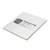 Aangepaste QR-code & Bewerkbare Retro-Moderne Teks Tegeltje (Zijkant)