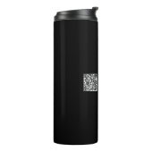 Aangepaste QR-code & Bewerkbare Retro-Moderne Teks Thermosbeker (Gedraaid links)
