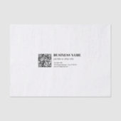 Aangepaste QR-code & Bewerkbare Retro-Moderne Teks Tissuepapier (Voorkant)