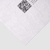Aangepaste QR-code & Bewerkbare Retro-Moderne Teks Tissuepapier (Detail)
