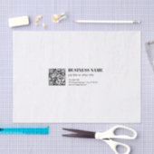 Aangepaste QR-code & Bewerkbare Retro-Moderne Teks Tissuepapier (Craft)
