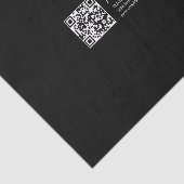 Aangepaste QR-code & Bewerkbare Retro-Moderne Teks Tissuepapier (Detail)