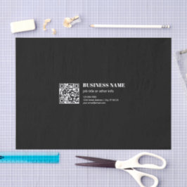 Aangepaste QR-code & Bewerkbare Retro-Moderne Teks Tissuepapier