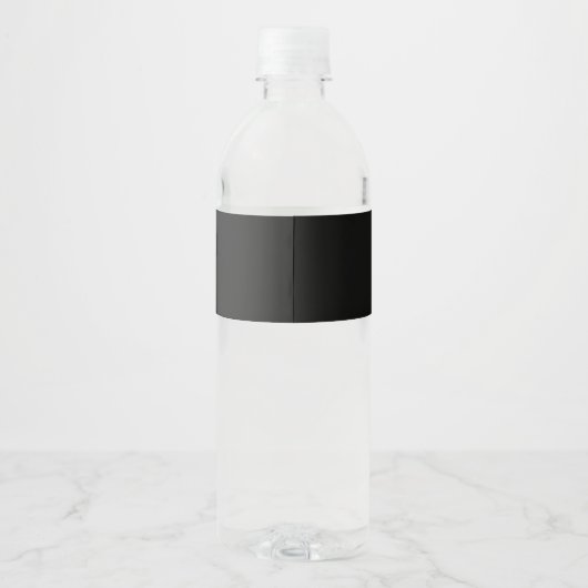 Aangepaste QR-code & Bewerkbare Retro-Moderne Teks Waterfles Etiket (Achterkant)