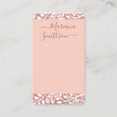 Aangepaste QR-code Blush White Earnings-Kaarten Visitekaartje (Voorkant)