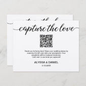 Aangepaste QR-code bruiloft foto delen Informatiekaartje (Voorkant / Achterkant)