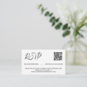 Aangepaste QR-code bruiloft website Gereserveerde Informatiekaartje (Staand voorkant)