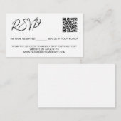 Aangepaste QR-code bruiloft website Gereserveerde Informatiekaartje (Voorkant / Achterkant)