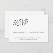 Aangepaste QR code bruiloft website RSVP Minimalis Informatiekaartje (Voorkant / Achterkant)