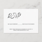 Aangepaste QR code bruiloft website RSVP Minimalis Informatiekaartje (Voorkant)