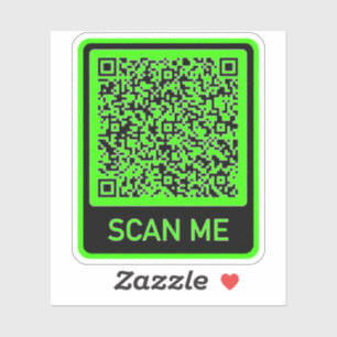Aangepaste QR-code bumpersticker voorbeeld Sticker