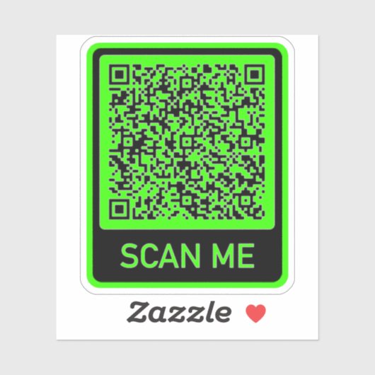 Aangepaste QR-code bumpersticker voorbeeld Sticker (Vel)