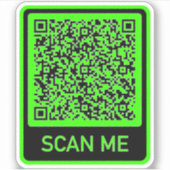 Aangepaste QR-code bumpersticker voorbeeld Sticker (Voorkant)