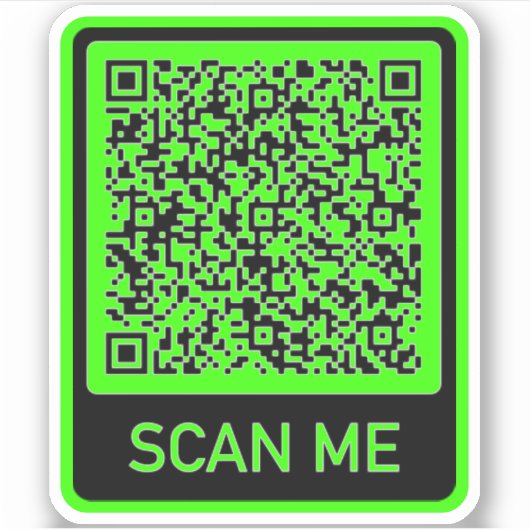 Aangepaste QR-code bumpersticker voorbeeld Sticker (Voorkant)