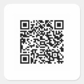 Aangepaste QR Code business classic sticker (Voorkant)