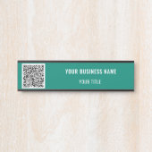 Aangepaste QR-code Business Kantoor Door Sign Sjab Deurbordje (Voorkant)