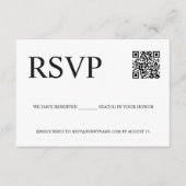 Aangepaste QR-code Business logo E-mail RSVP Informatiekaartje (Voorkant)