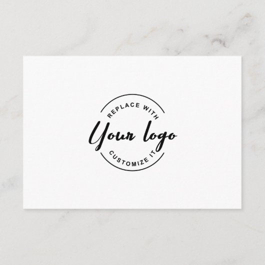 Aangepaste QR-code Business logo E-mail RSVP Informatiekaartje (Achterkant)