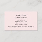 Aangepaste QR-code Business Logo | Modern Blush Ro Visitekaartje (Achterkant)