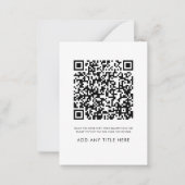 Aangepaste QR Code Business Logo Modern Elegant Notitiekaartje (Voorkant)