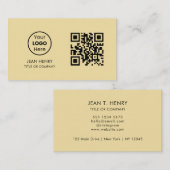 Aangepaste QR-code Business Logo | Modern Professi Visitekaartje (Voorkant / Achterkant)