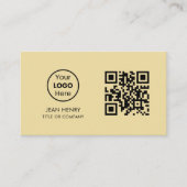 Aangepaste QR-code Business Logo | Modern Professi Visitekaartje (Voorkant)