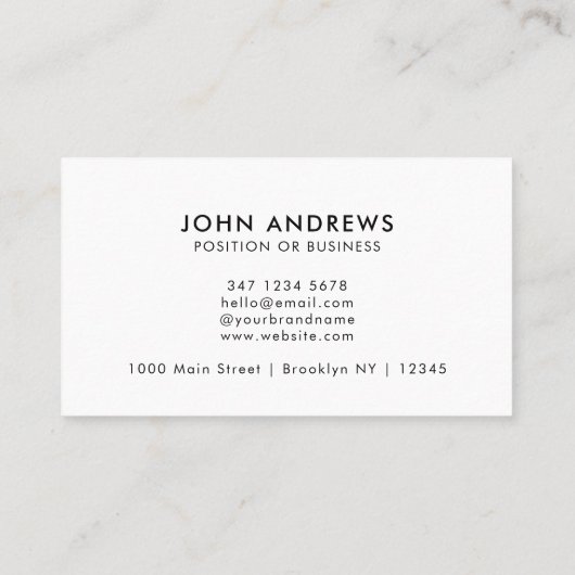 Aangepaste QR Code Business Logo Moderne Professio Visitekaartje (Achterkant)