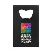 Aangepaste QR-code Business Logo Monogram Namen Creditkaart Flessenopener (Achterkant)