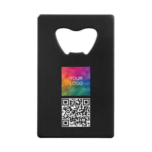 Aangepaste QR-code Business Logo Monogram Namen Creditkaart Flessenopener (Achterkant)