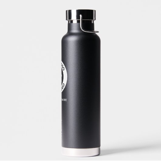 Aangepaste QR-code Business Logo Naam Modern Waterfles (Links)