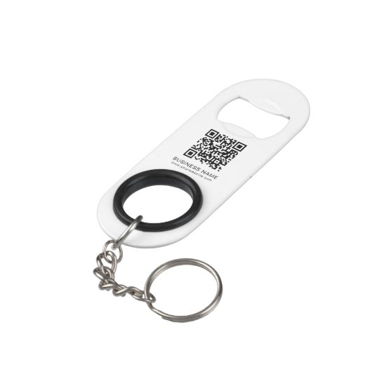 Aangepaste QR-code Business Logo URL-adres Sjabloo Mini Flessenopener (Achterkant Gekanteld)