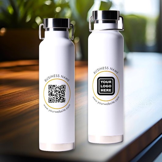 Aangepaste QR-code Business Logo Website Tekst Waterfles