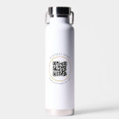 Aangepaste QR-code Business Logo Website Tekst Waterfles (Voorkant)