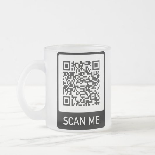 Aangepaste QR-Code business Matglas Koffiemok (Links)