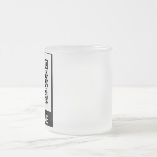 Aangepaste QR-Code business Matglas Koffiemok (Center)